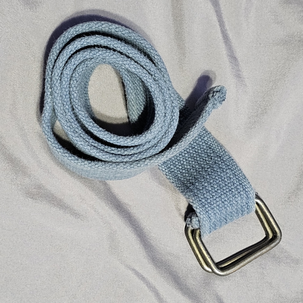 D-Ring Canvas Belt, Blue